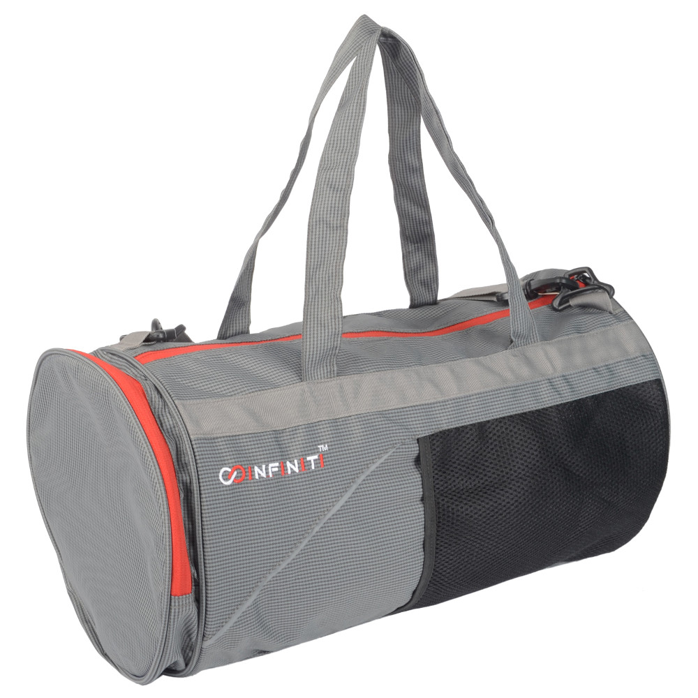 Basic Gym Bag (Grey, Red)